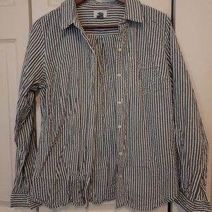 Old Navy Button Down Striped Shirt Size Medium